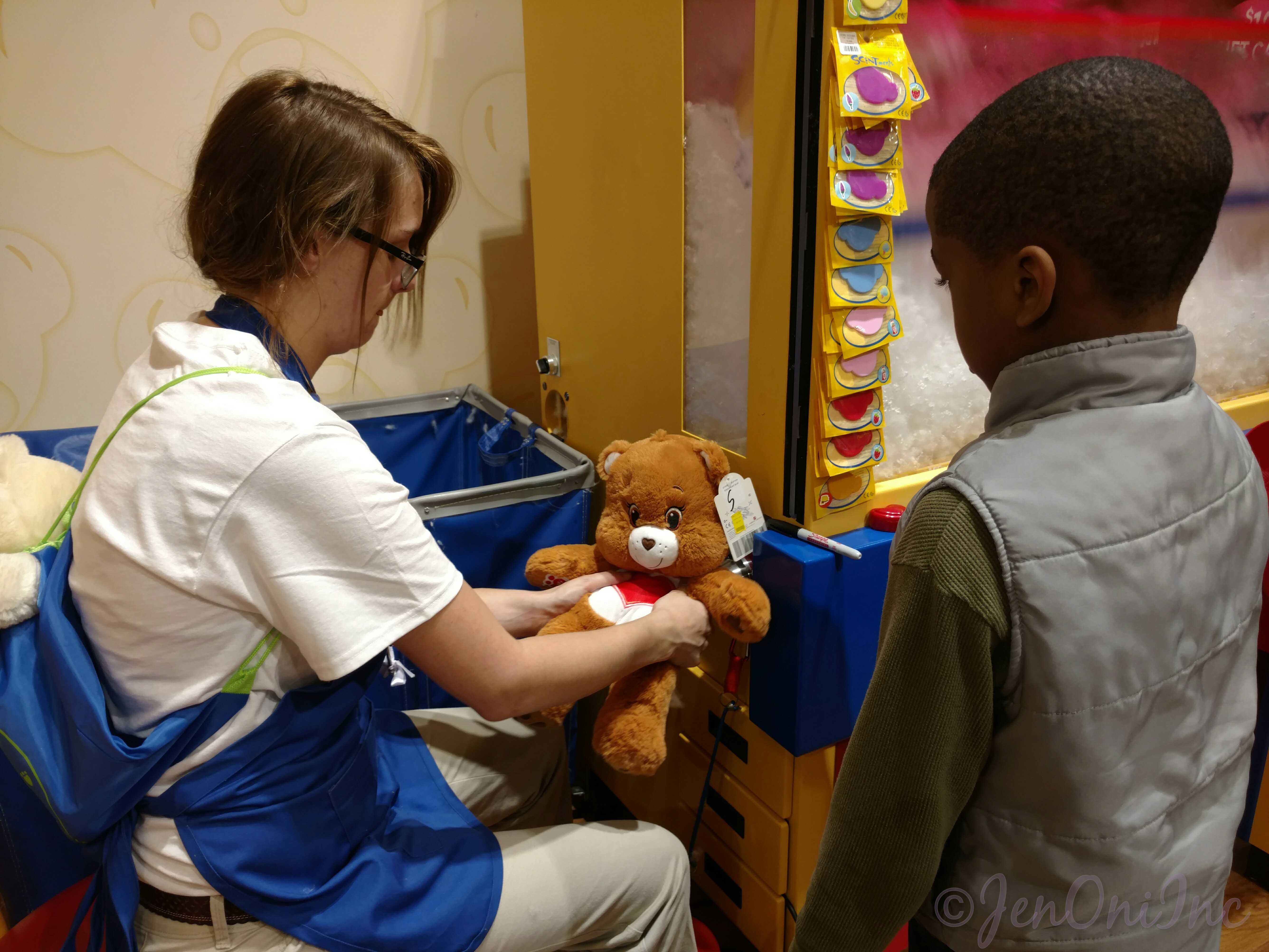 Stuffing Tenderheart Bear at BAB